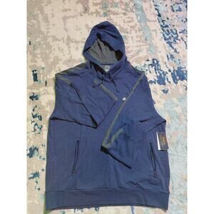 Polo Ralph Lauren Blue Gray Cotton Pullover Hoodie Men's XL Hooded Pockets Logo